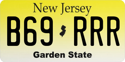 NJ license plate B69RRR