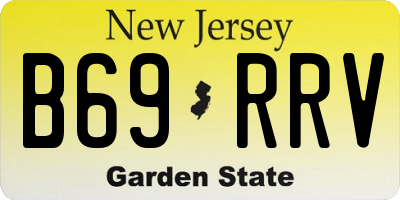 NJ license plate B69RRV