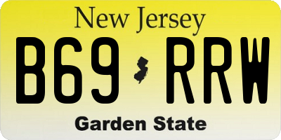 NJ license plate B69RRW
