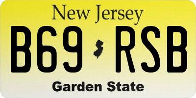 NJ license plate B69RSB