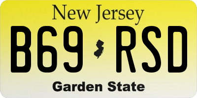 NJ license plate B69RSD