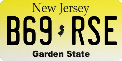 NJ license plate B69RSE