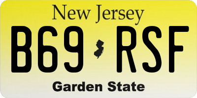 NJ license plate B69RSF