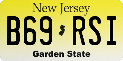 NJ license plate B69RSI