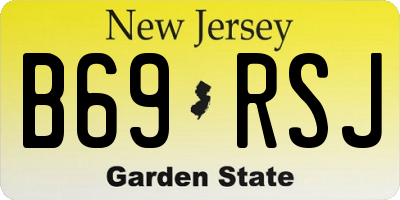 NJ license plate B69RSJ