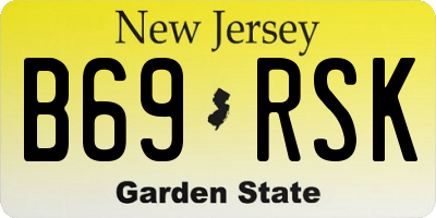 NJ license plate B69RSK