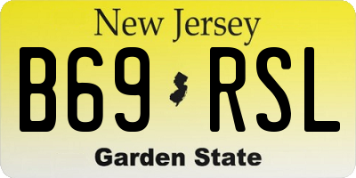 NJ license plate B69RSL