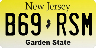 NJ license plate B69RSM
