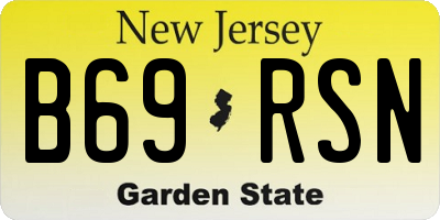 NJ license plate B69RSN