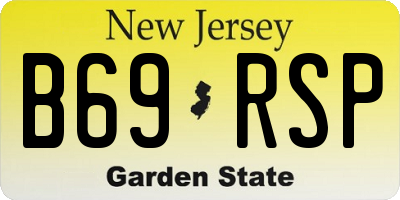 NJ license plate B69RSP