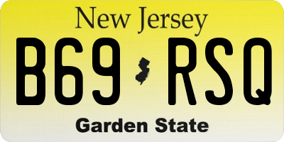 NJ license plate B69RSQ
