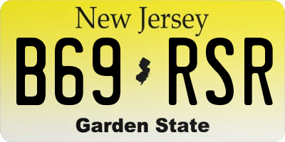 NJ license plate B69RSR