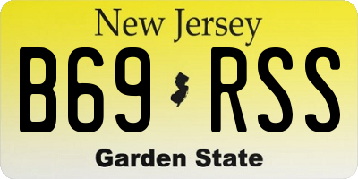 NJ license plate B69RSS