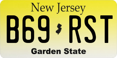 NJ license plate B69RST