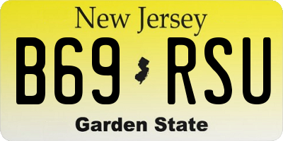 NJ license plate B69RSU
