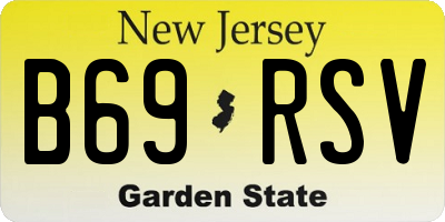 NJ license plate B69RSV