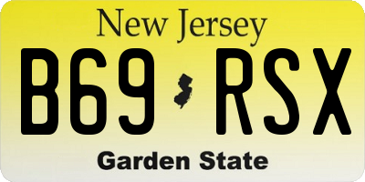 NJ license plate B69RSX