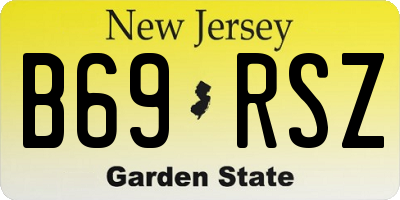 NJ license plate B69RSZ