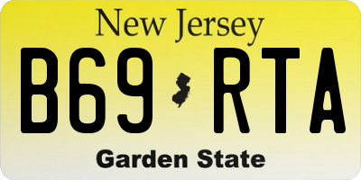 NJ license plate B69RTA