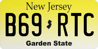 NJ license plate B69RTC