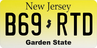 NJ license plate B69RTD