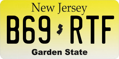 NJ license plate B69RTF