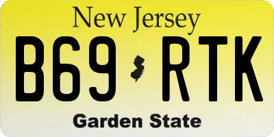NJ license plate B69RTK