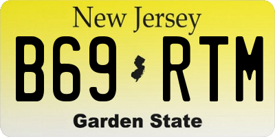 NJ license plate B69RTM