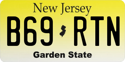 NJ license plate B69RTN