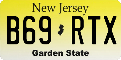 NJ license plate B69RTX