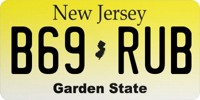 NJ license plate B69RUB