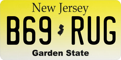 NJ license plate B69RUG