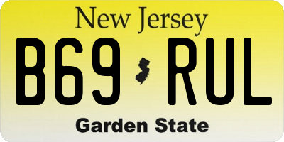 NJ license plate B69RUL