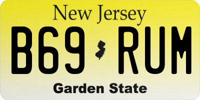 NJ license plate B69RUM