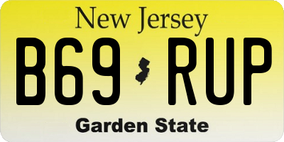 NJ license plate B69RUP