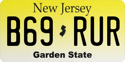 NJ license plate B69RUR