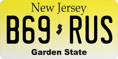 NJ license plate B69RUS