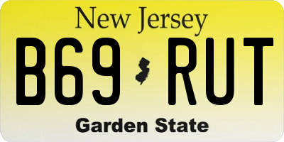 NJ license plate B69RUT