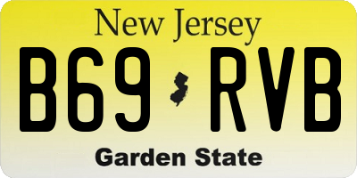 NJ license plate B69RVB