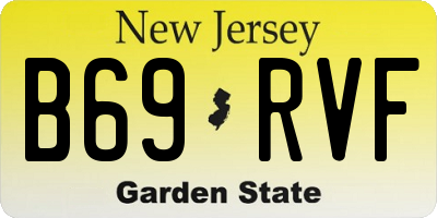 NJ license plate B69RVF