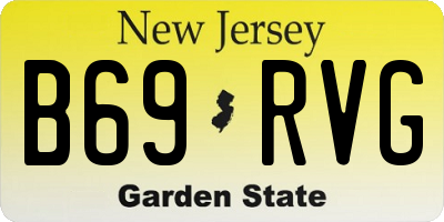 NJ license plate B69RVG