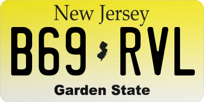 NJ license plate B69RVL