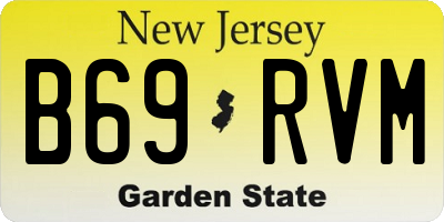 NJ license plate B69RVM