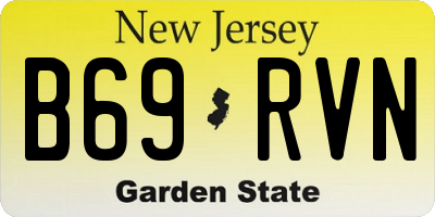 NJ license plate B69RVN