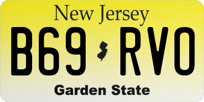 NJ license plate B69RVO