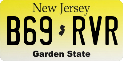 NJ license plate B69RVR
