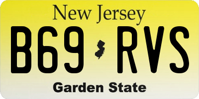 NJ license plate B69RVS