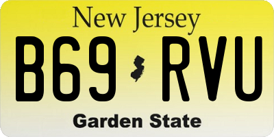 NJ license plate B69RVU