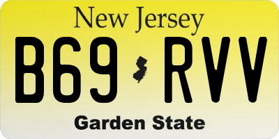 NJ license plate B69RVV