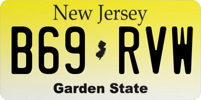 NJ license plate B69RVW